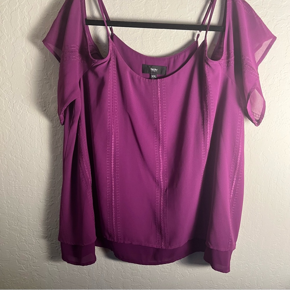 Massimo Purple Women's Cut Out Top